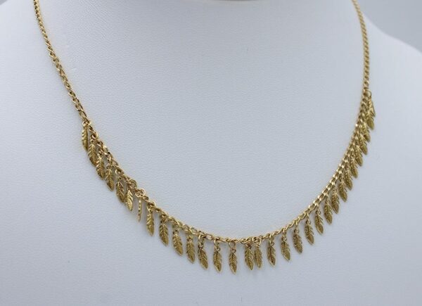 18 karat solid gold charm necklace