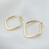 18k solid gold earrings hoops