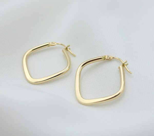 18k solid gold earrings hoops
