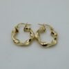 18 karat solid gold hoop earrings