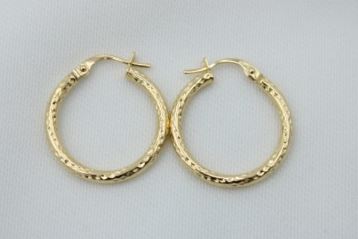 18 Karat Solid Gold Italian Earrings 