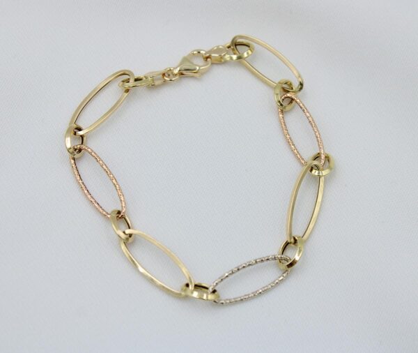 18k Italian Gold Tricolor Bracelet