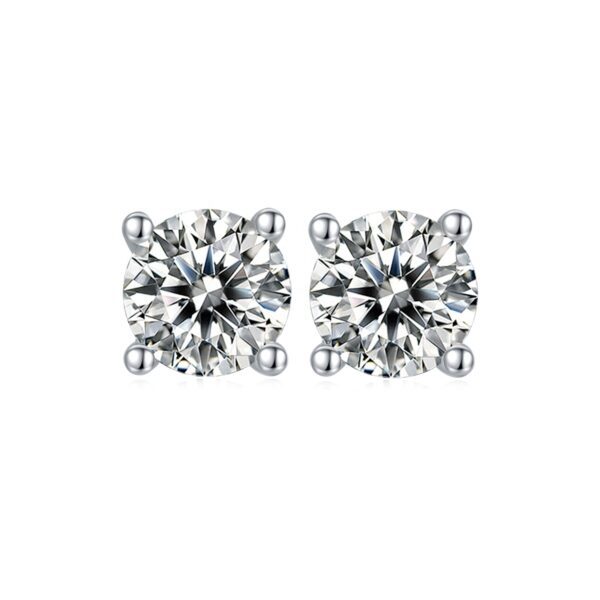 6mm-Moissanite-Sterling-Silver-Stud -Earrings-0