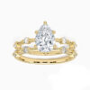 2ct pear-cut moissanite double band engagement