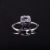 cushion cut diamond pave band moissanite ring