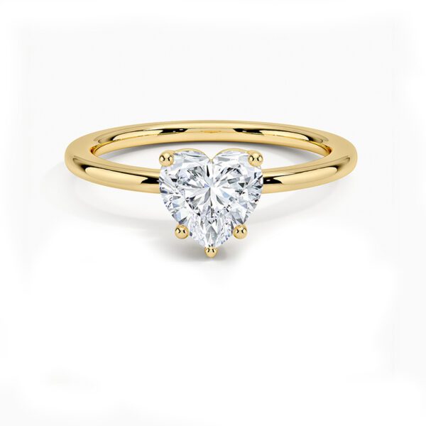 heart-shaped moissanite engagement ring