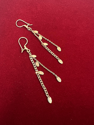18k chain earrings