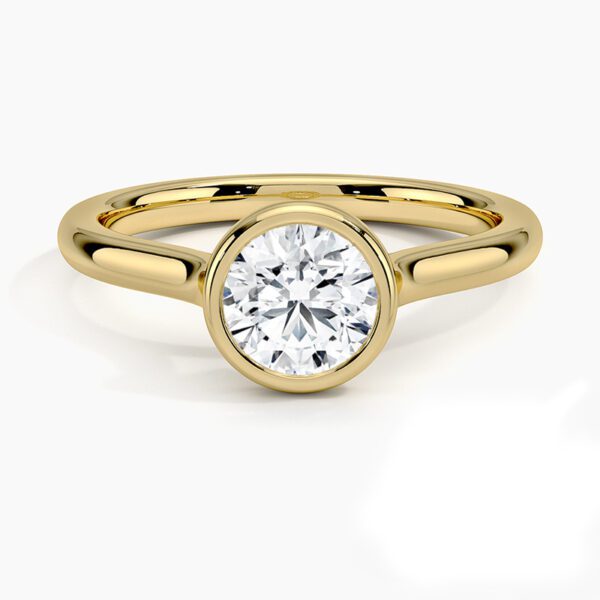 Moissanite bezel ring