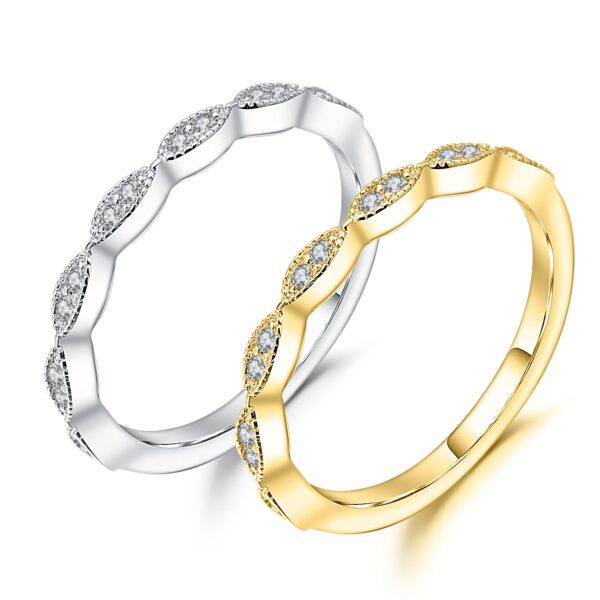 moissanite half eternity band