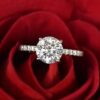 round moissanite solitaire ring