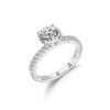 round moissanite solitaire ring