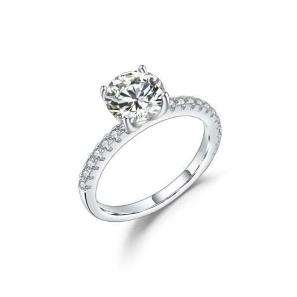 round moissanite solitaire ring