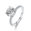 round moissanite solitaire ring