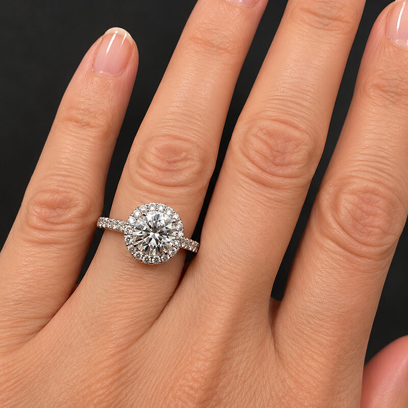Round-lab-diamond-ring-halo-pave