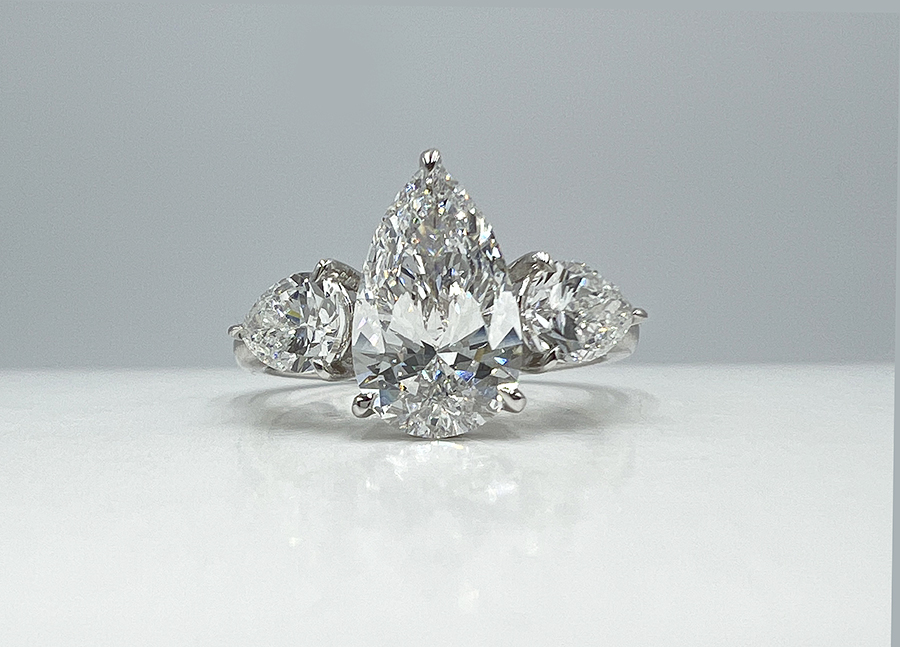 Trilogy-Pear-Lab-Diamond-Engagement-Ring-09 Trilogy Pear Lab Diamond Engagement Ring