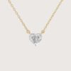 One Carat Heart Pendant Lab Diamond Necklace