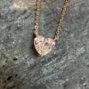One Carat Heart Pendant Lab Diamond Necklace