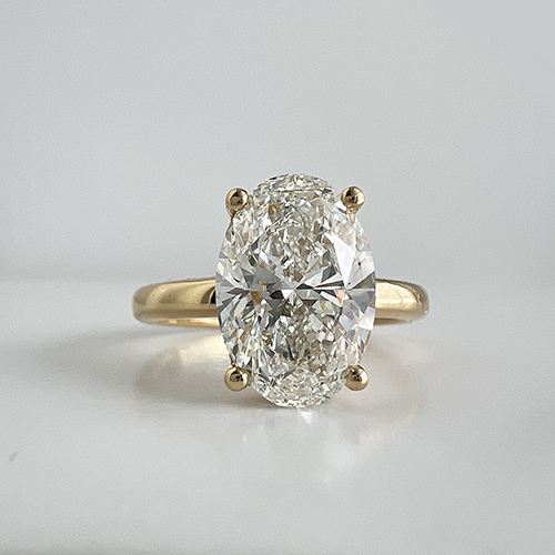 3 carat lab diamond oval ring
