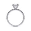 lab diamond oval engagement ring with pave