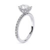 lab diamond oval engagement ring with pave