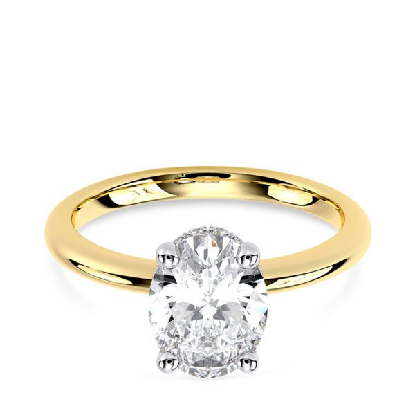 oval lab diamond engagement ring