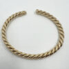 18k gold rope cuff bangle