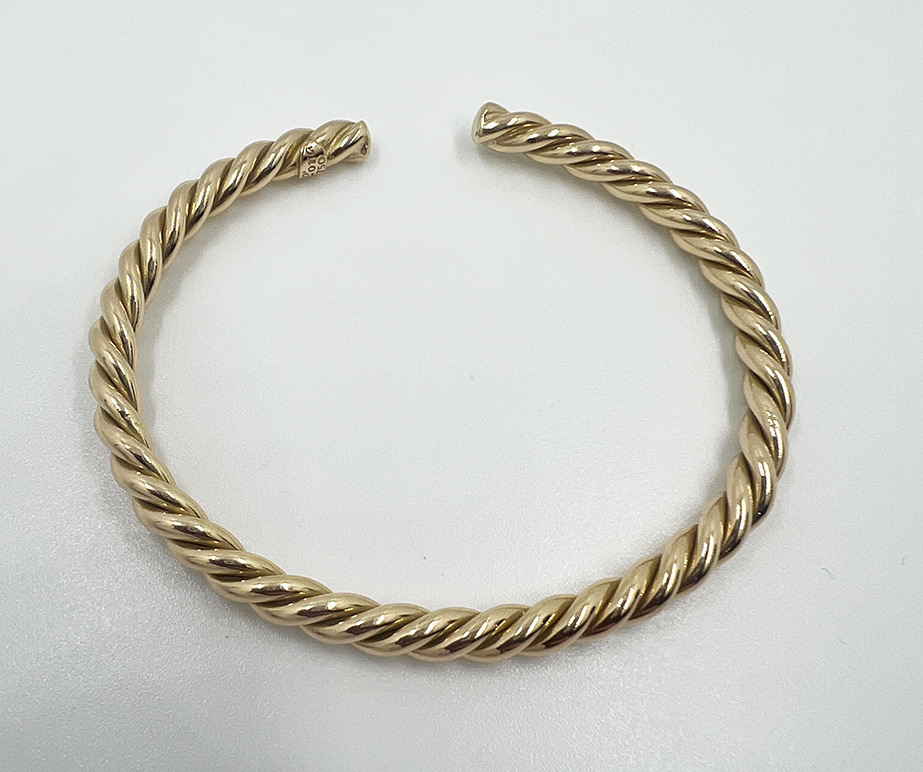 18-karat-rope-cuff-bangle-000 18k gold rope cuff bangle