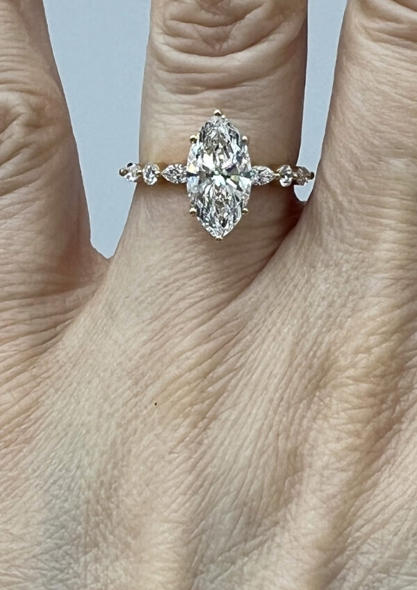 2 Carat Marquise diamond ring