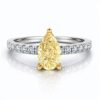Fancy Yellow Lab Diamond Engagement Ring