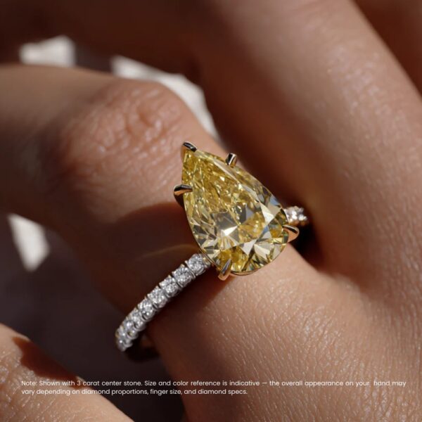 Fancy Yellow Lab Diamond Engagement Ring