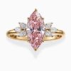 fancy pink lab diamond Engagement Ring