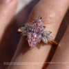 fancy pink lab diamond Engagement Ring