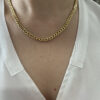 18K Solid Gold Curb Chain Necklace