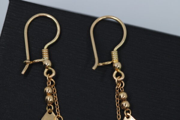18K-Solid-Gold-Tassel-Drop-Earrings