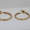 18K Solid Gold Hoop Stud Earrings