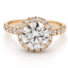 2 carat round lab diamond ring