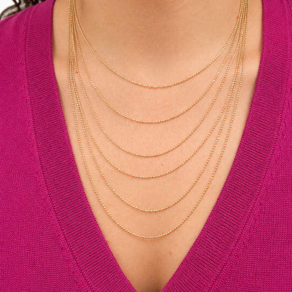 18k gold layered chain necklace