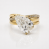 5 Carat Pear Lab Diamond Engagement Ring