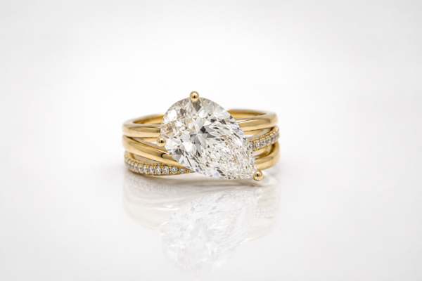 5 carat pear diamond ring
