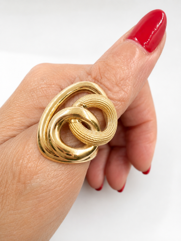 Infinity-Knot-18K-Gold-Statement-Ring