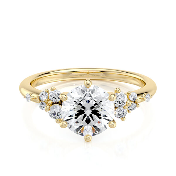 lab-diamond-Round-ring-with-side-stones