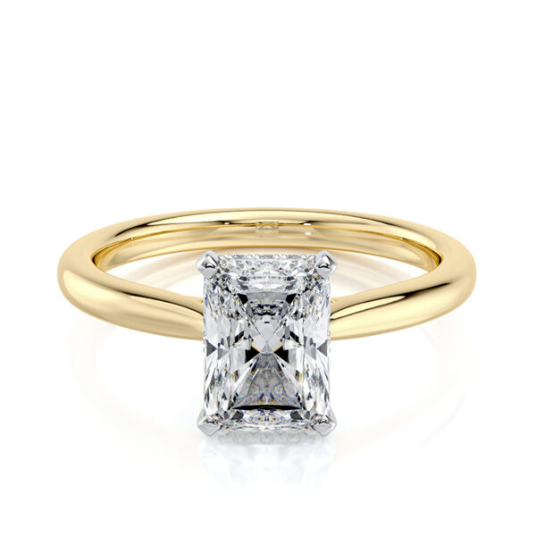 radiant cathedral lab diamond ring