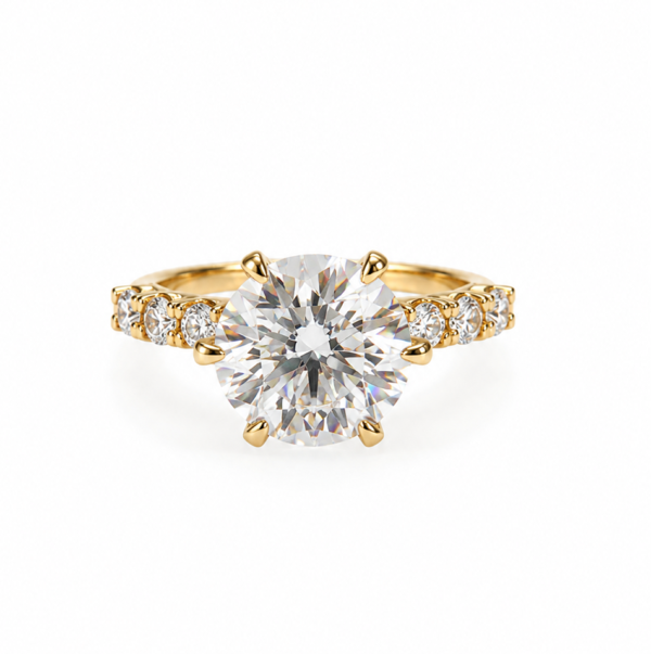 3 carat round diamond ring