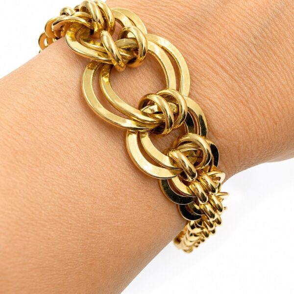18K Gold High Polish Link Bracelet