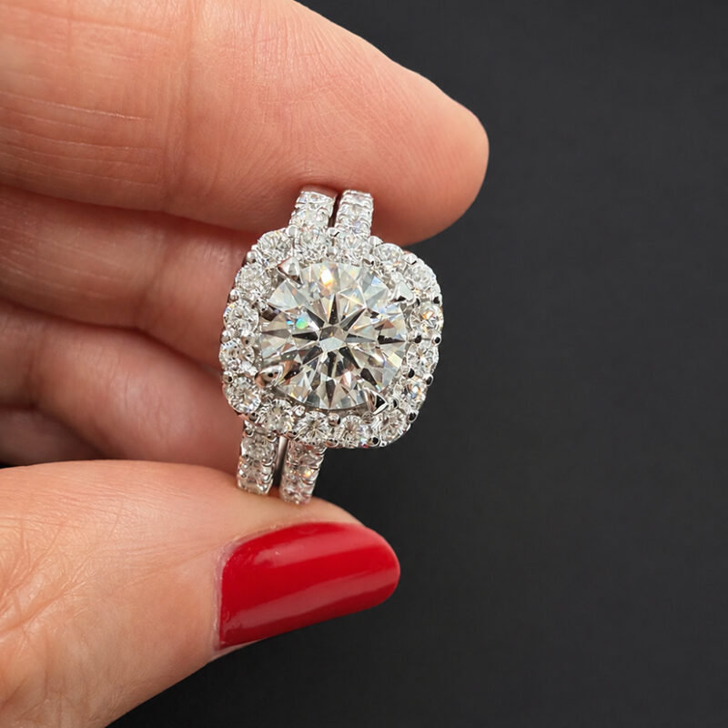 cushion-halo-engagement-ring-with-wedding-band