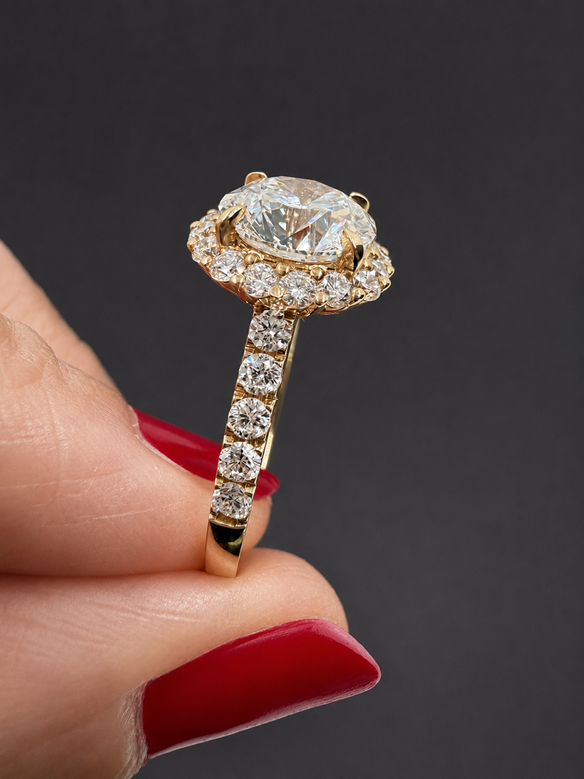 round-halo-engagement-ring-with-pavé-band-03