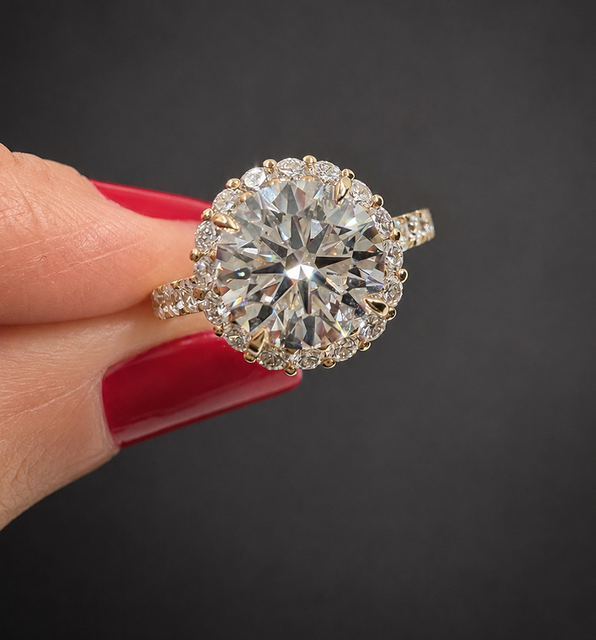 round-halo-engagement-ring-with-pavé-band-06