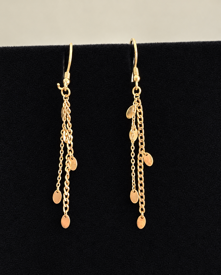 18K-Gold-Diamond-Cut-Chain-Drop-Earrings-01 18K-Gold-Diamond-Cut-Chain-Drop-Earrings-0