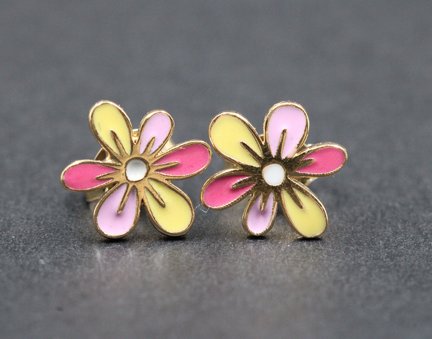 18K-Gold-Enamel-Flower-Earrings-02