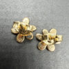 18K-Gold-Enamel-Flower-Earrings